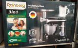 Кухонный комбайн 3 в 1 Rainberg RB-8080 Тестомес / Мясорубка / Блендер/ Планетарный миксер 4200В