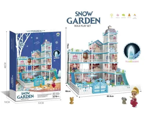 Детская игрушка Кукольный домик Snow Garden 556-66, 2 этажа, 72 детали, в коробке