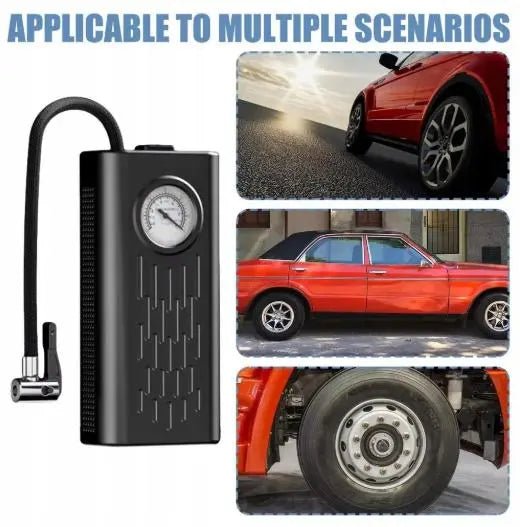 Портативный автомобильный компрессор AND1322, насос от прикуривателя 12V с манометром