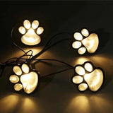 Светильник Solar Paw Print Lights на солнечной батарее 4 шт