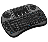 Беспроводная мини клавиатура, русская с тачпадом и подсветкой UKC i8 2.4G для Smart TV, клавиатура пульт
