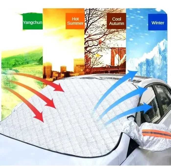 Накидка на лобовое стекло защита от снега 150х70 см чехол для машины от солнца дождя зимний тент