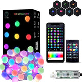 Гирлянда на елку матовый шарик 10 метров с пультом Usb Bluetooth управления с телефона модель (SFK-03)