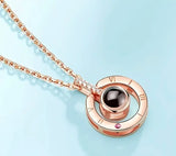 New Кулон подвеска с проекцией I love you Я тебя люблю на 100 языках мира в форме сердца