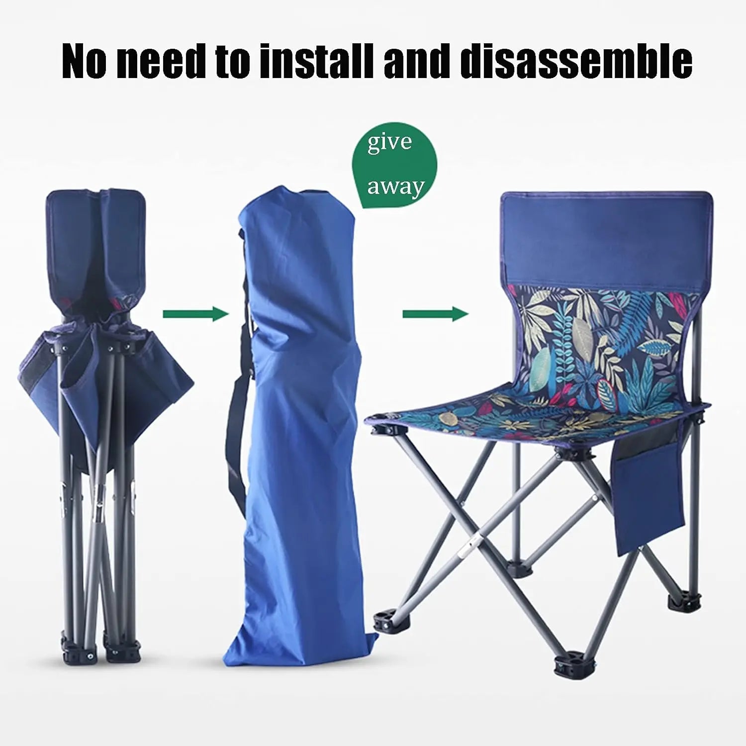 Стол + 2 стула STD-02 стол складной прямоугольный коричневый,(Д530*Ш550*В500мм), стулья металл+ткань (40*40*35), сумка