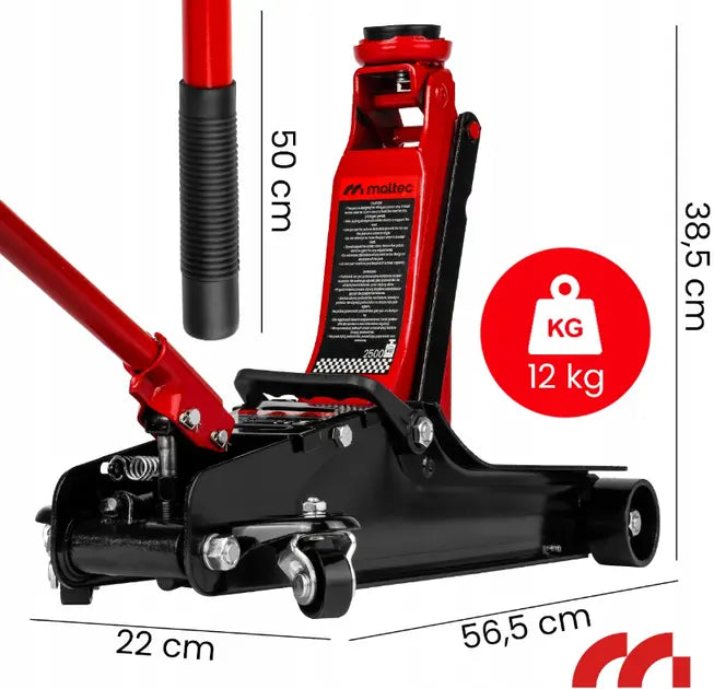 Домкрат гидравлический подкатный 2.5т низкопрофильный 385мм Maltec