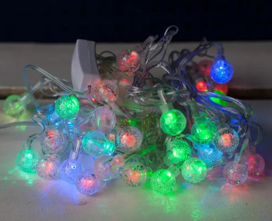 Гирлянда прозрачный шарик 40LED 5м (флеш) 18мм, Новогодняя бахрама, Светодиодная гирлянда, Уличная гирлянда