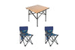 Стол + 2 стула STD-02 стол складной прямоугольный коричневый,(Д530*Ш550*В500мм), стулья металл+ткань (40*40*35), сумка