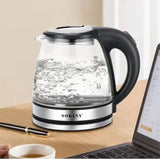 Стеклянный электрочайник 1500Вт Sokany SK-SH-1059, чайник с подсветкой на 1.2 л.