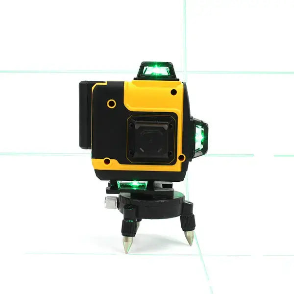 Аккумуляторный лазерный нивелир 4D, 16-линейный зеленый уровень LUX с большим Led экраном, Tape-C зарядка (3.7V, 5AH). АКБ уровень