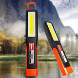 Фонарь аккумуляторный ручной LED с магнитом и крючком COB боковая панель зарядка USB 1200mAh фонарик PT-998