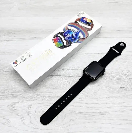 черный Смарт-часы Smart Watch GS7 MINI 41 мм, Фитнес часы с тонометром и пульсоксиметром