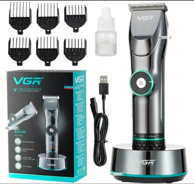 Мощная профессиональная машинка для стрижки с подставкой VGR V-256 / Универсальная машинка для стрижки волос