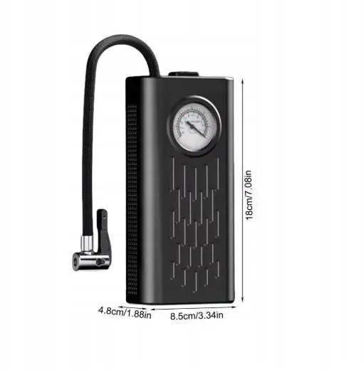 Портативный автомобильный компрессор AND1322, насос от прикуривателя 12V с манометром