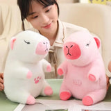 Розовый Интерактивная дышащая Капибара Snuggle Pulse CapyBuddy 30 см мягкая плюшевая игрушка