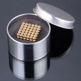 Головоломка Неокуб золотой NeoCube в боксе 216 шариков металлический 5 мм