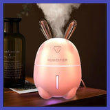 Увлажнитель воздуха Ультразвуковой с LED- подсветкой 7 цветов питание USB Зайка Ночник-увлажнитель 300мл