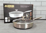 Cковорода глубокая Benson из нержавеющей стали 26 см (BN-587) Антипригарное покрытие