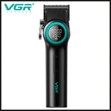Аккумуляторная машинка для стрижки VGR V-001, 10 насадок, 9000 RPM, АКБ 4600 mAh, LED дисплей