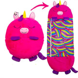 белый единорог Детский спальный мешок на молнии 3 в 1 игрушка подушка спальник и встроенная подушка