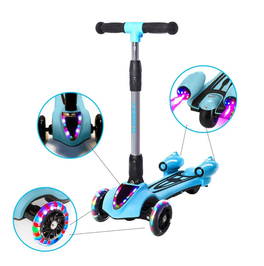 Детский турбо - самокат с дымом и музыкой GLANBER