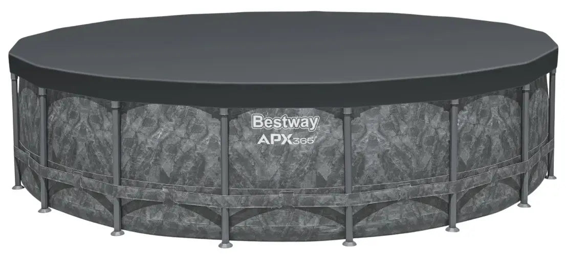 Каркасный круглый бассейн 549х132 см на 26 000 л с фильтр-насосом, лестницей, тентом Bestway 561KC