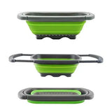 Складной дуршлаг Benson BN-091 силиконовый друшлаг для мытья овощей и фруктов Бенсон друшлак Бэнсон