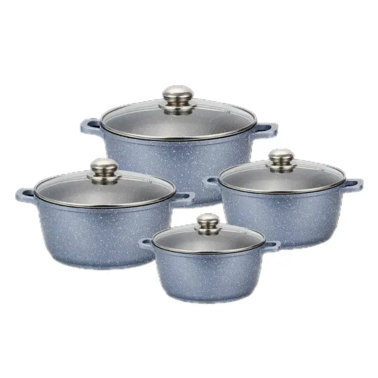 Набор кастрюль с мраморным покрытием 8 предметов Benson BN-379