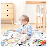 Детский коврик с мягкими бортиками Зайчик, подушкой, развивающий кокон