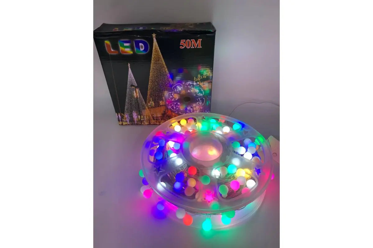 Гирлянда на катушке, от сети, Buble 50м, 8 режимов, Мультик/ Светодиодная гирлянда на елку