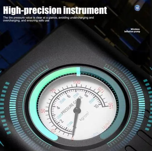 Портативный автомобильный компрессор AND1322, насос от прикуривателя 12V с манометром