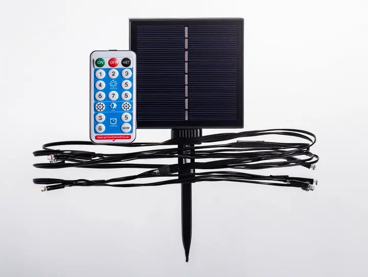 Гирлянда нить на солнечной батарее 1500 LED 150 м черный провод желтый