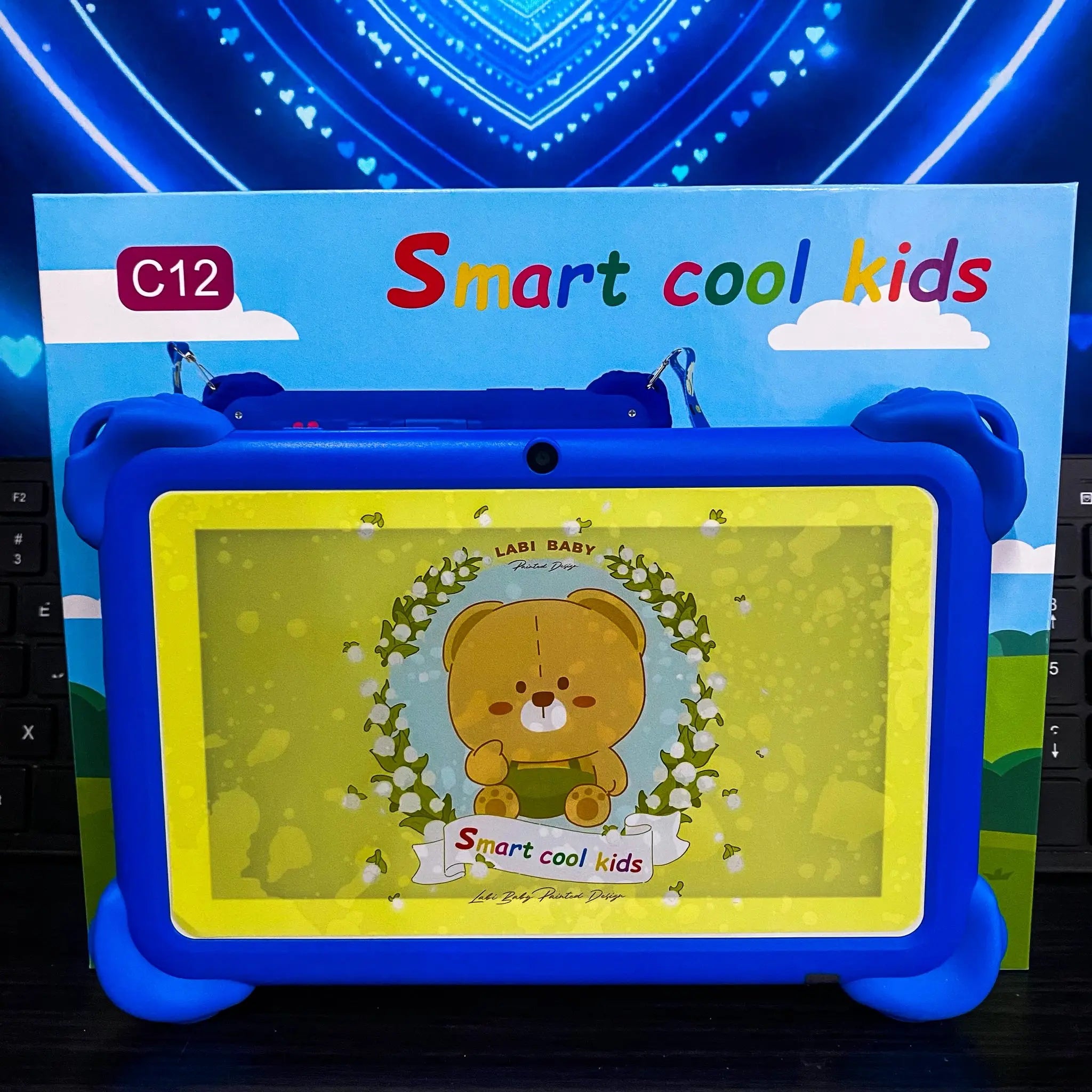 Планшет Smart Cool Kids C12 для детей, 8 ГБ ОЗУ, 256 ГБ ПЗУ, Android, 7 дюймов синий