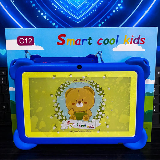 Планшет Smart Cool Kids C12 для детей, 8 ГБ ОЗУ, 256 ГБ ПЗУ, Android, 7 дюймов синий