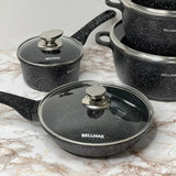 Набор посуды с гранитным антипригарным покрытием BellMax BM-305 из 12 предметов Черный