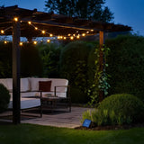 Гирлянда нить на солнечной батарее 1000 LED 100 м черный провод желтый