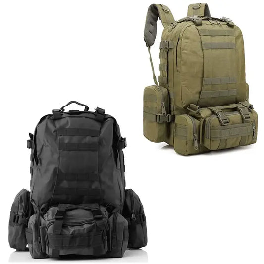 черный Рюкзак тактический с итогами Eagle B08 55 литр / Военный, штурмовой / Армейский