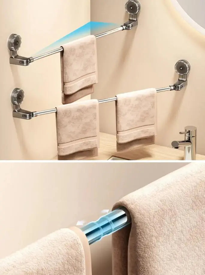 Вешалка-полка на присосках (вешалка телескоп присоска)