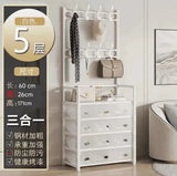 NEW Железная вешалка для одежды + подставка для обуви, 2 в одном, 4 полки  Бежевая