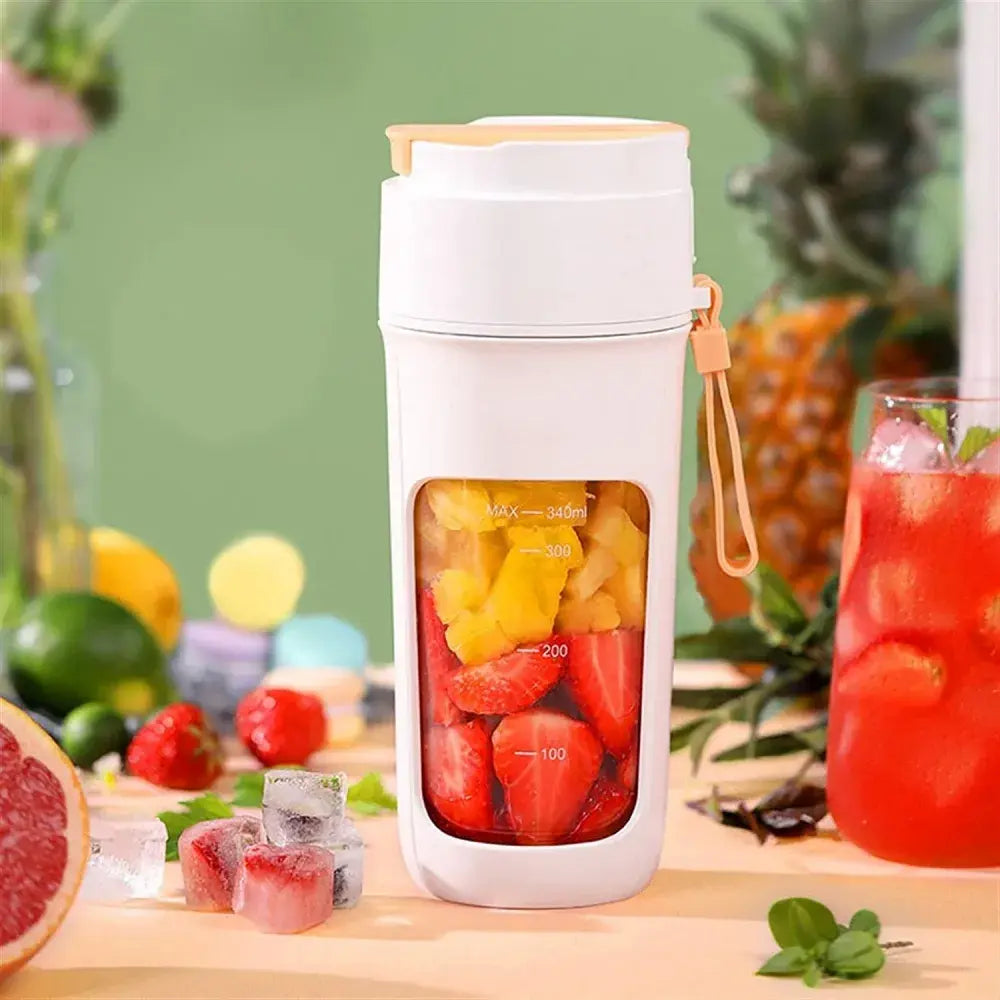 Блендер на аккумуляторе для коктейлей и фрешей мини JUICER KS-FSV8 W14 M