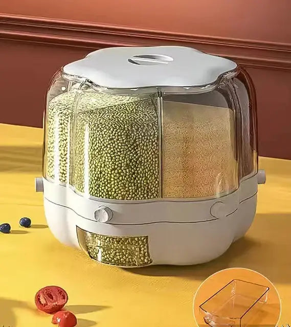 Фигурный органайзер для круп с дозатором 8 л