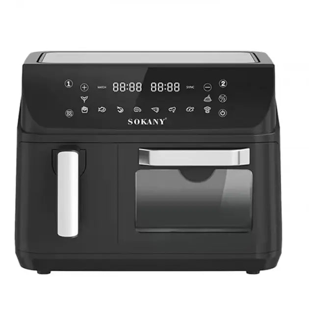 Аэрофритюрница Sokany SK-10060 с 2 чашами, сенсорное управление