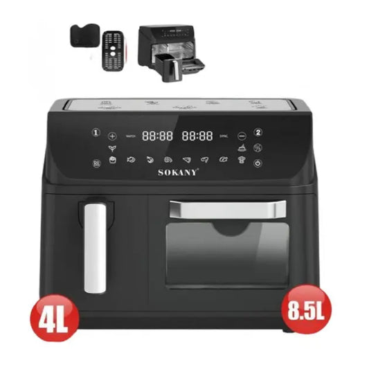 Аэрофритюрница Sokany SK-10060 с 2 чашами, сенсорное управление