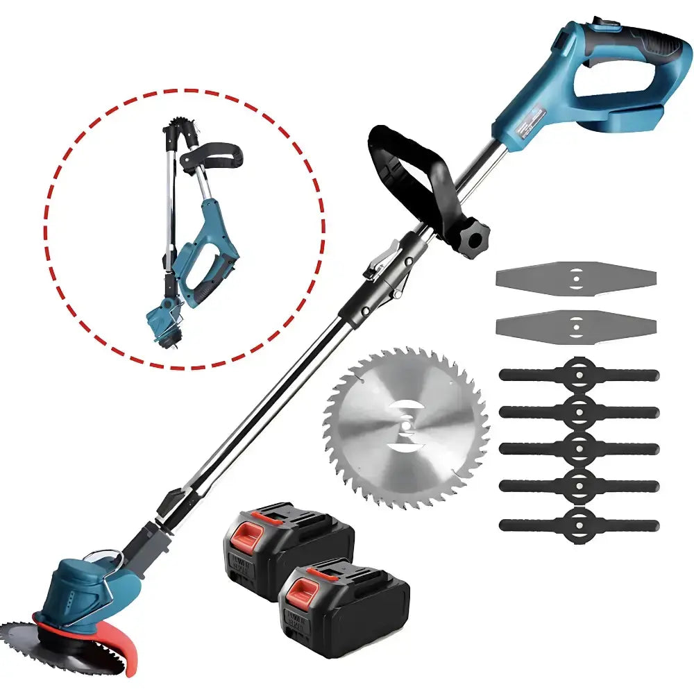 Аккумуляторная газонокосилка-триммер 48 В, 2 батареи, 2000 мАч