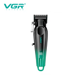 Аккумуляторная машинка для стрижки VGR V-662 GREEN, 7000 RPM, 6 насадок, LED дисплей