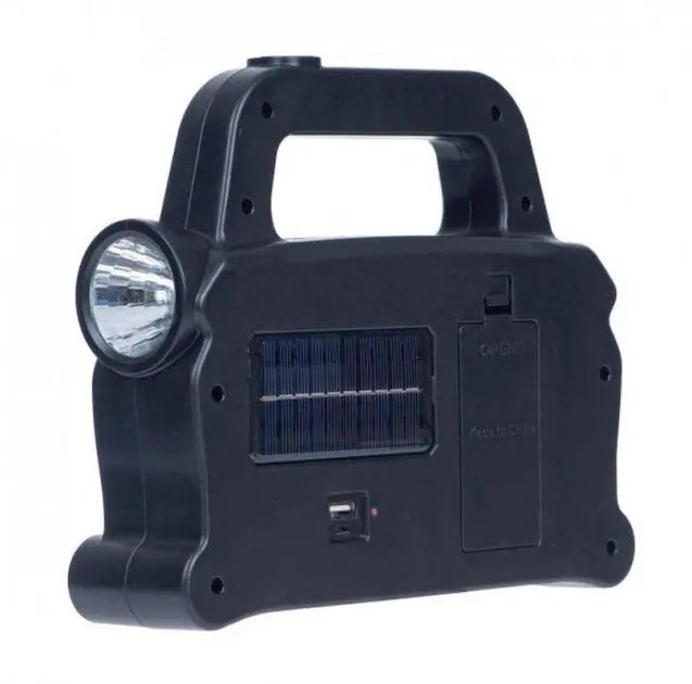 Аккумуляторный LED фонарь прожектор с солнечной панелью USB выход съемные Hurry Bolt HB-6169