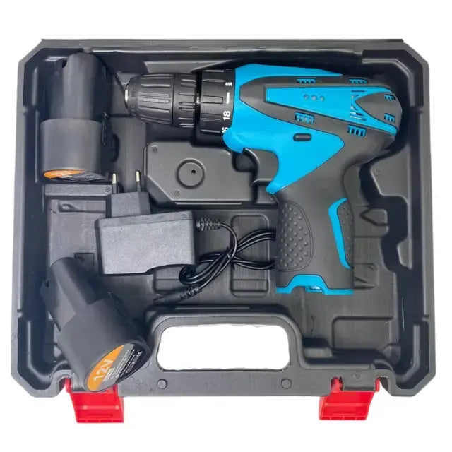 Аккумуляторный Шуруповерт 12 V, шуруповерт с набором