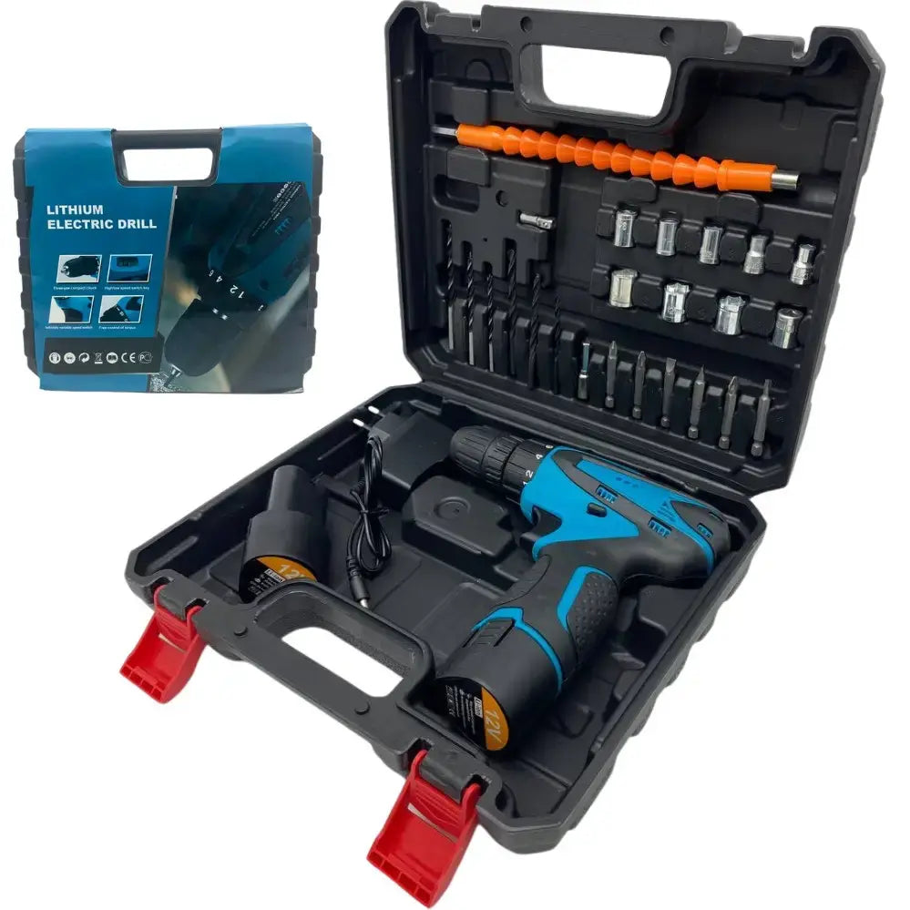 Аккумуляторный Шуруповерт 12 V, шуруповерт с набором