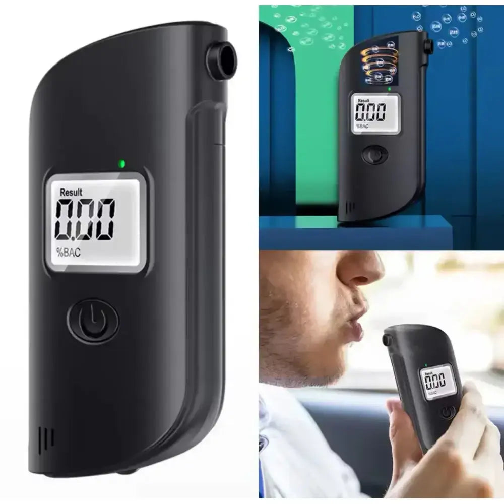 Алкотестер с LCD дисплеем от батареек / Тестер на алкоголь / Алкометр / Алкотестер портативный