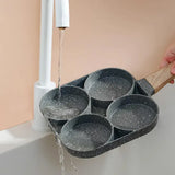 Антипригарная сковорода на 4 отделения для блинов и яичницы / Порционная сковорода для жарки яиц / Кухонная сковорода